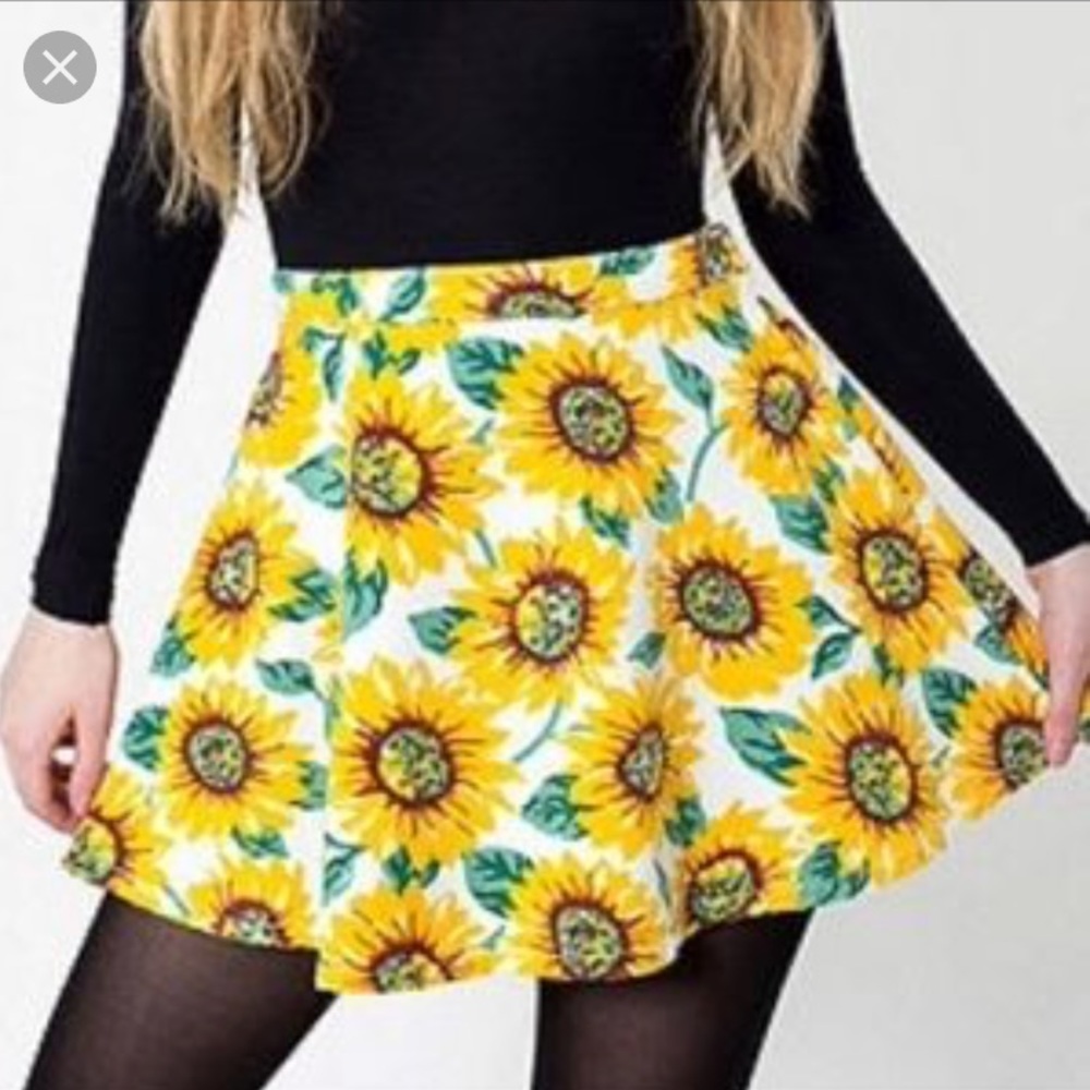 Sunflower denim circle skirt American apparel